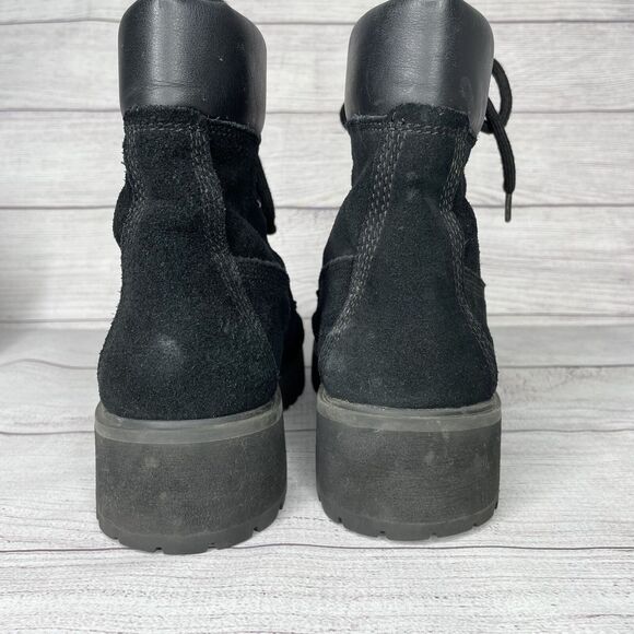 Timberland Carnaby Cool 6 Inch Boot Black Suede Lace Up Combat women's size 11 - Picture 2 of 7